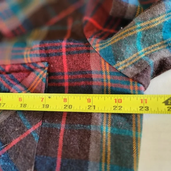 Authentic Western Wear ATA Plaid Rodeo Shirt Mens Large Vintage Snap Buttons - Picture 5 of 6